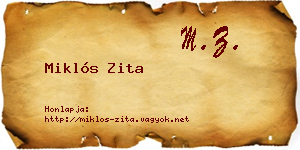 Miklós Zita névjegykártya